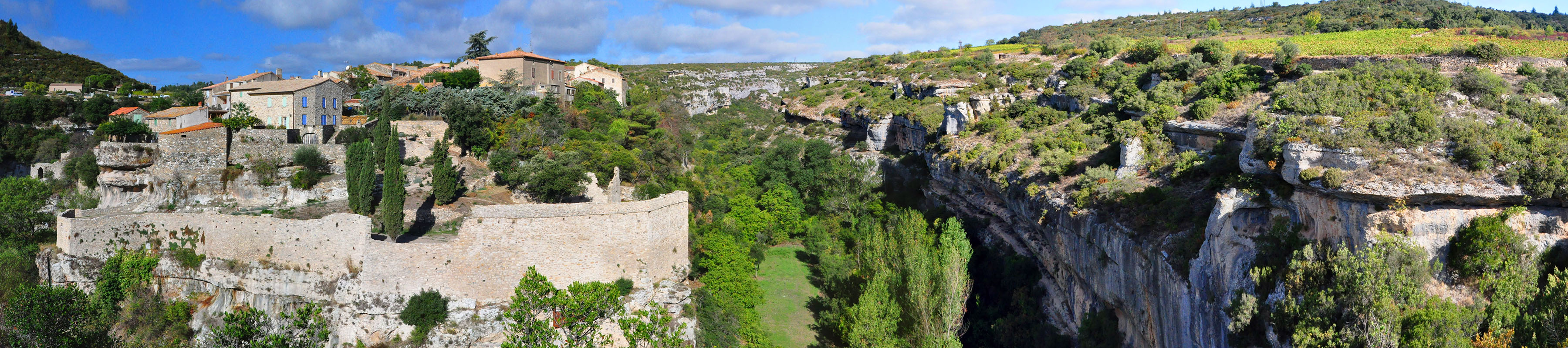 The village of Minerve panorama