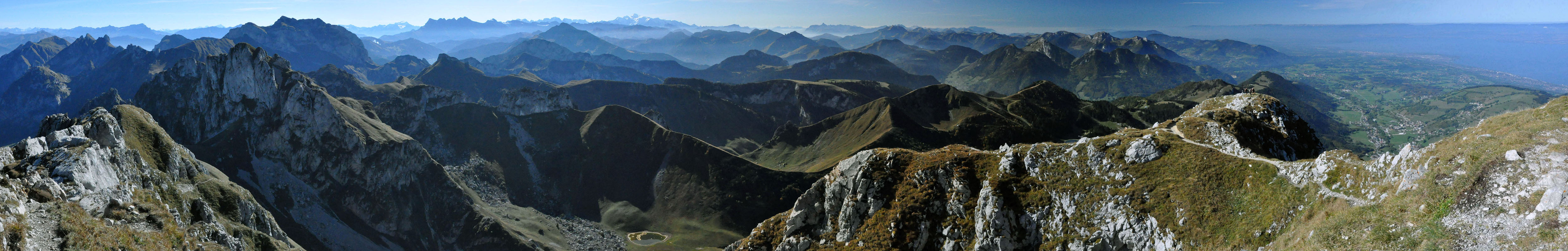 View of the Alps from the Dent d'Oche